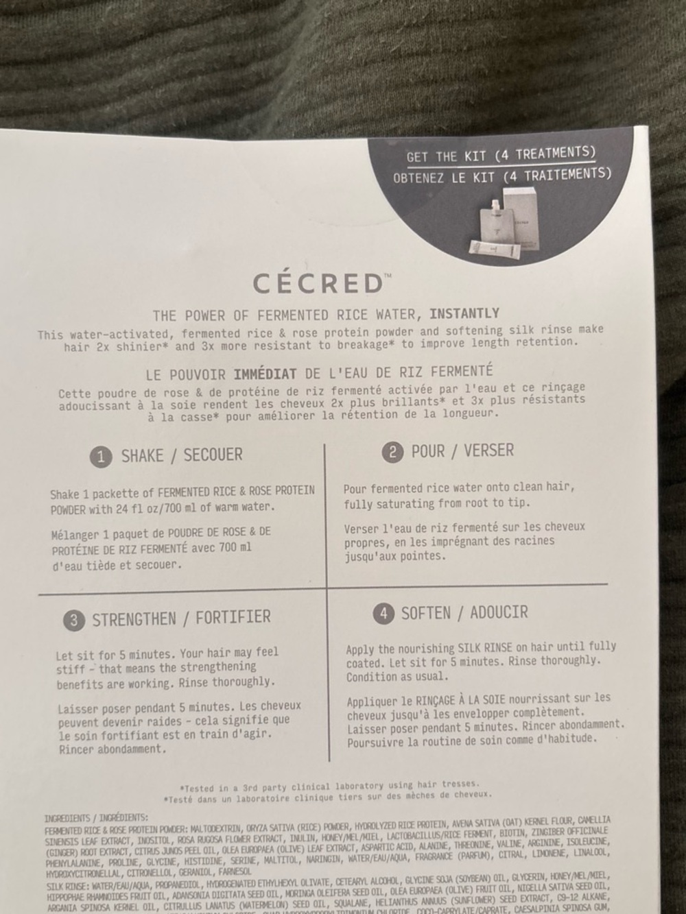 Cécred Fermented Rice & Rose Protein Ritual Treatment - Picture 2 of 3